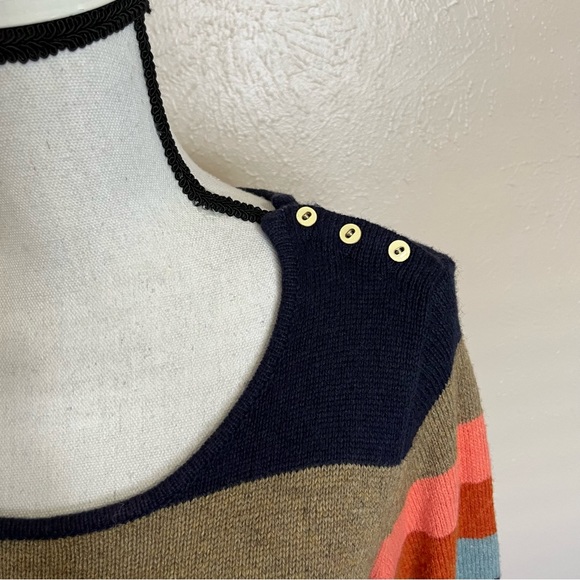 SOLD M Isabella Sinclair Anthro Colorstack Long Sleeve Striped Sweater Dress - Picture 6 of 9